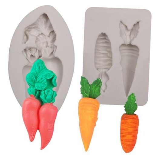 3D Carrot Easter Silicone Molds Easter Chocolate Candy Baking Molds for Cake
