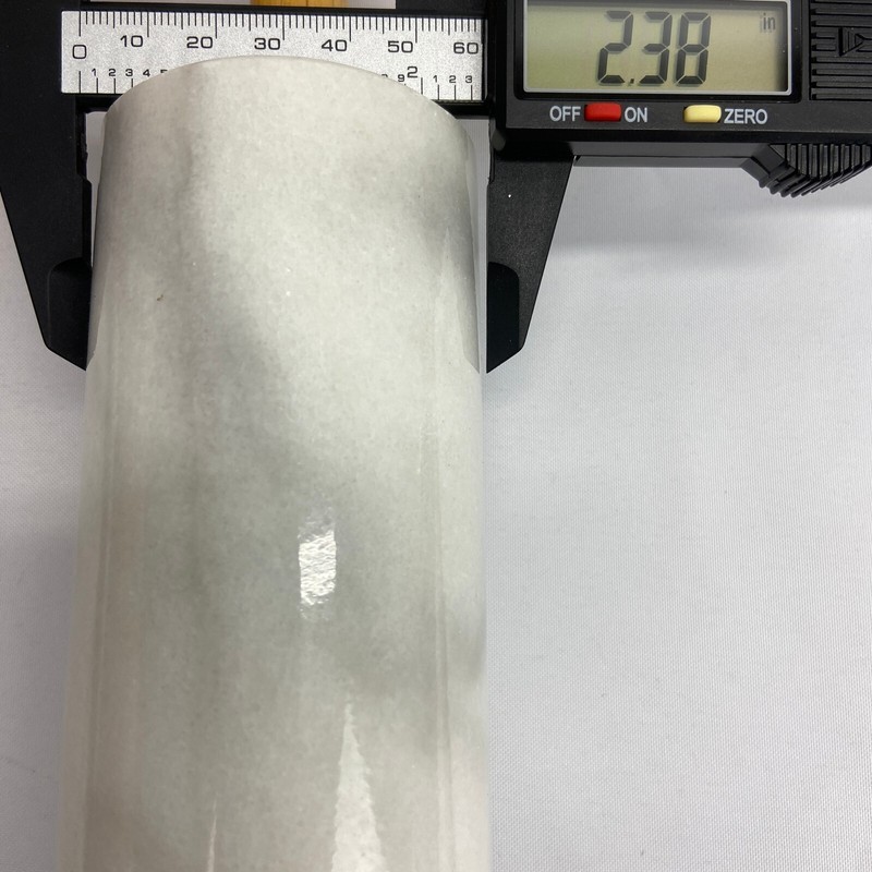Vintage White & Gray Marble Rolling Pin 10” Barrel 18” Overall gallery