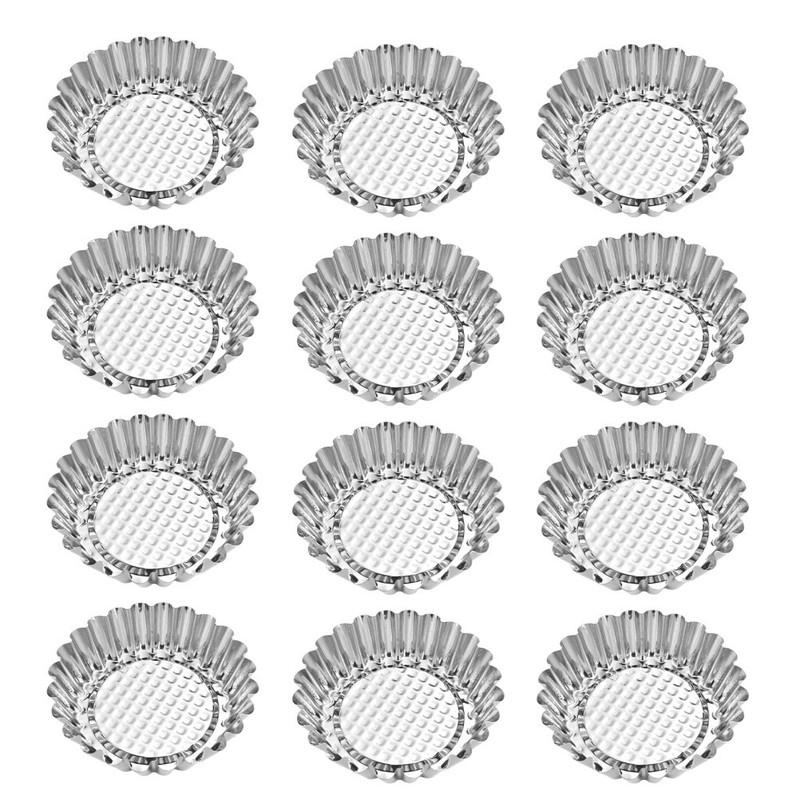20 Pcs Mini Tart Tin Pans Stainless Steel Tart Molds Reusable Baking Tools gallery