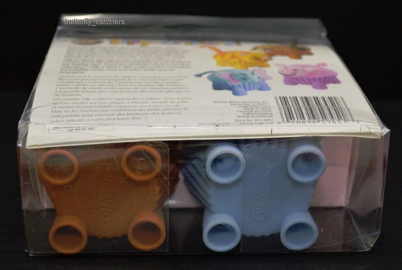 Wilton Silly Critters 4 Silicone Baking Cups Standard Cupcake Muffin Animal 2008 gallery