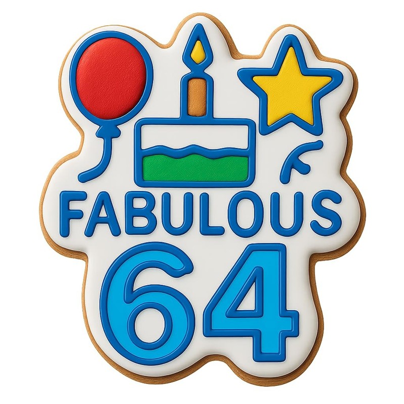 Fabulous 64 Abstract Cookie Cutter & Stamp, Fondant & Clay - 4x3.2" gallery