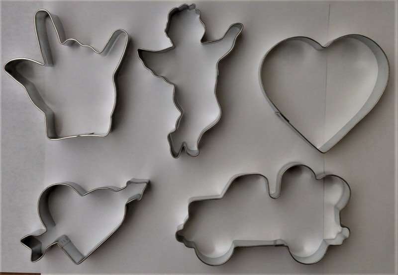 Hearts & Love Cookie Cutter Set Valentines Day Truck Hearts Cupid Love Sign 5 pc