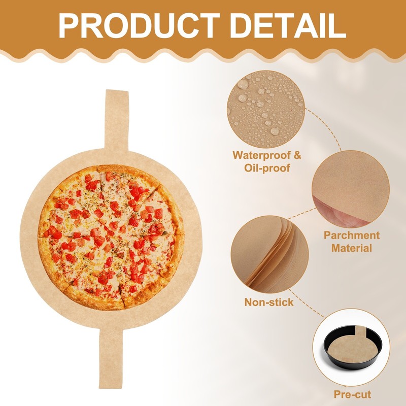 7" Round Baking Paper (Wood, 100pcs) gallery