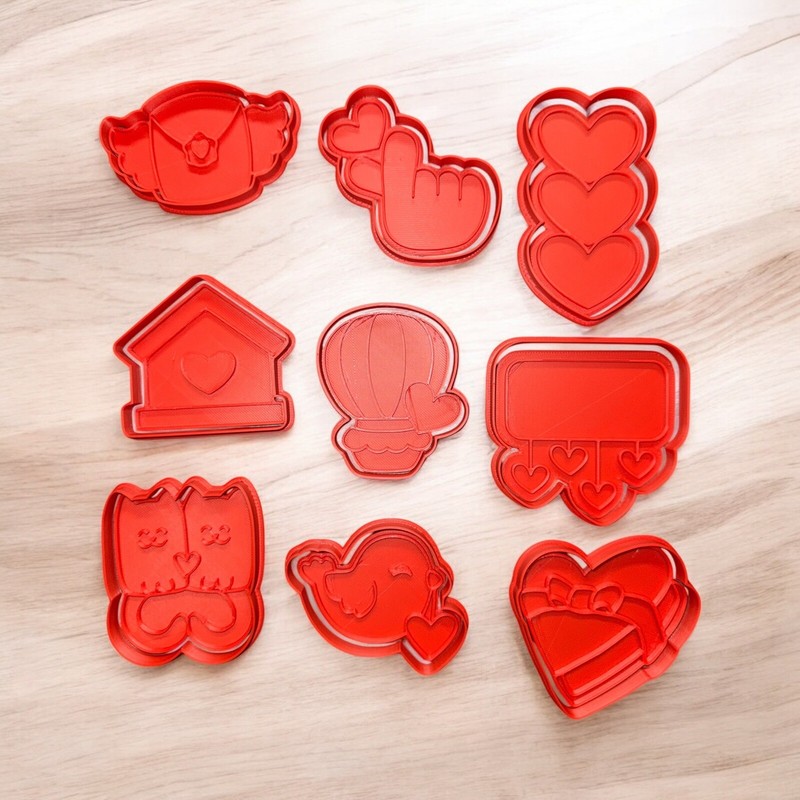 San Valentin Cookie Cutters Set. Love Romance Couple Enamorados Lovers Cutters gallery