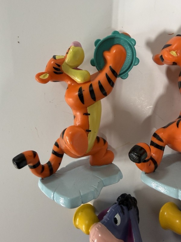 QTY 7 Vintage Winnie The Pooh Cupcake / Cake Toppers Eeyore Piglet Tigger Pooh gallery