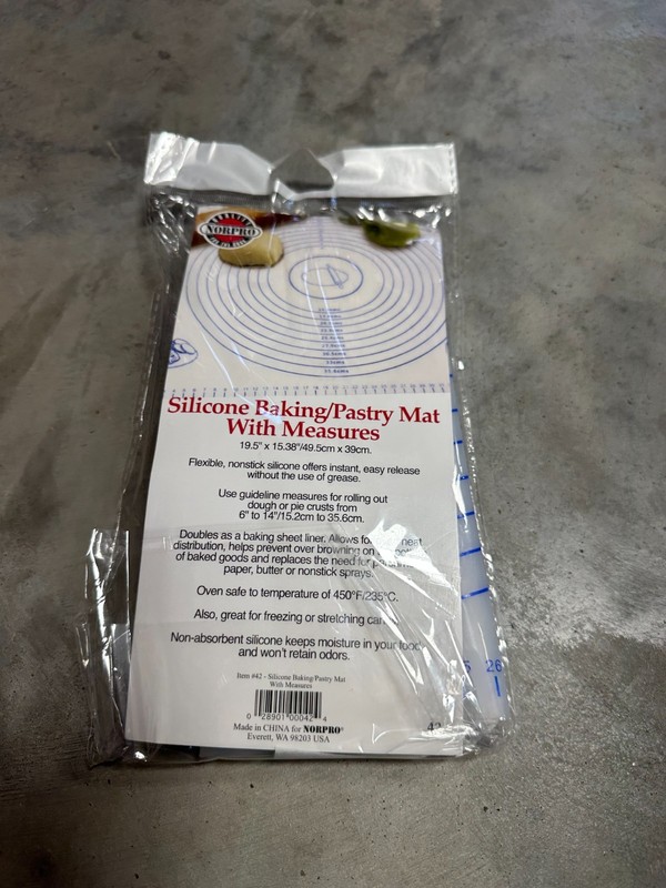 NORPRO Silicone Baking/Pastry Mat w/ Measurements/Baking Sheet Liner