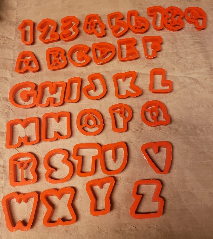 Alphabet/number Cookie Cutters