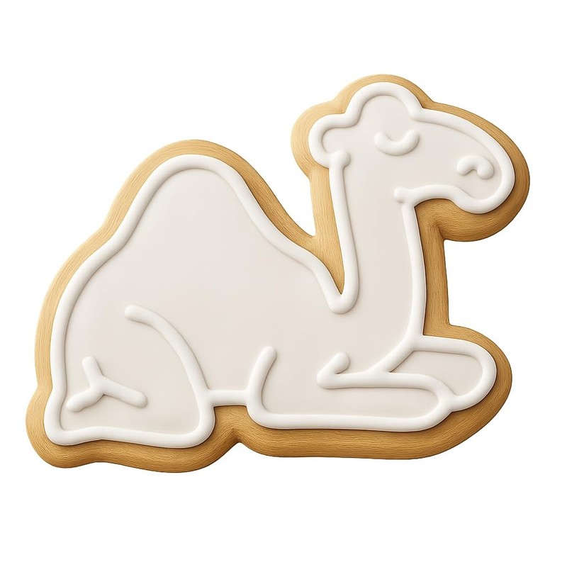 Relaxing Camel Cookie Cutter & Stamp, Fondant, Clay - 4x3" gallery