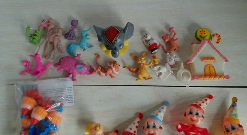Large Lot Vintage Cake Topper Clowns Balloons Pillars Animals Music + gallery