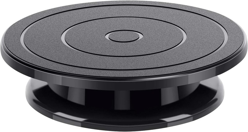 11 Inch Rotate Turntable Sculpting Wheel Revolving Cake Turntable Black Paint…