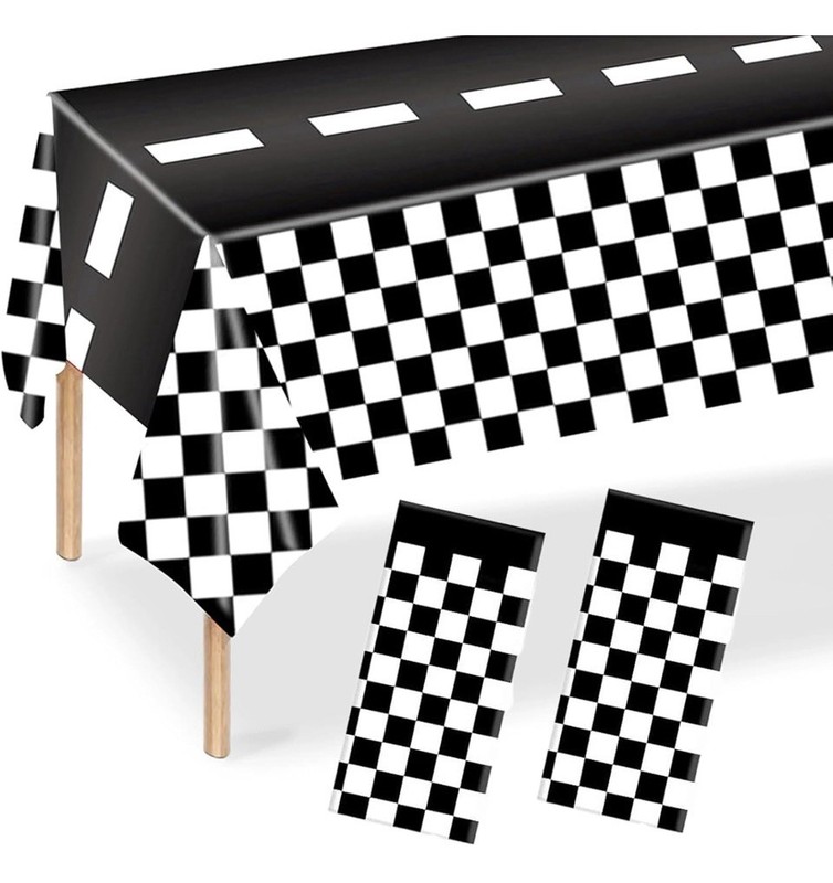 3-Tier Racing Car Theme Cardboard Cupcake Holder 2 Racecar Tablecloths.NIP gallery