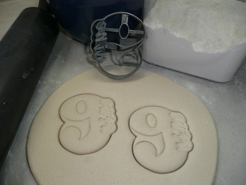NUMBER 9 WITH WORD ON SIDE DETAILED COOKIE CUTTER MADE IN USA PR5049 gallery
