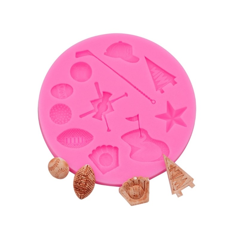 Table Tennis Football Silicone Mold Chocolate Candy Mold for Diy Dessert Mold gallery