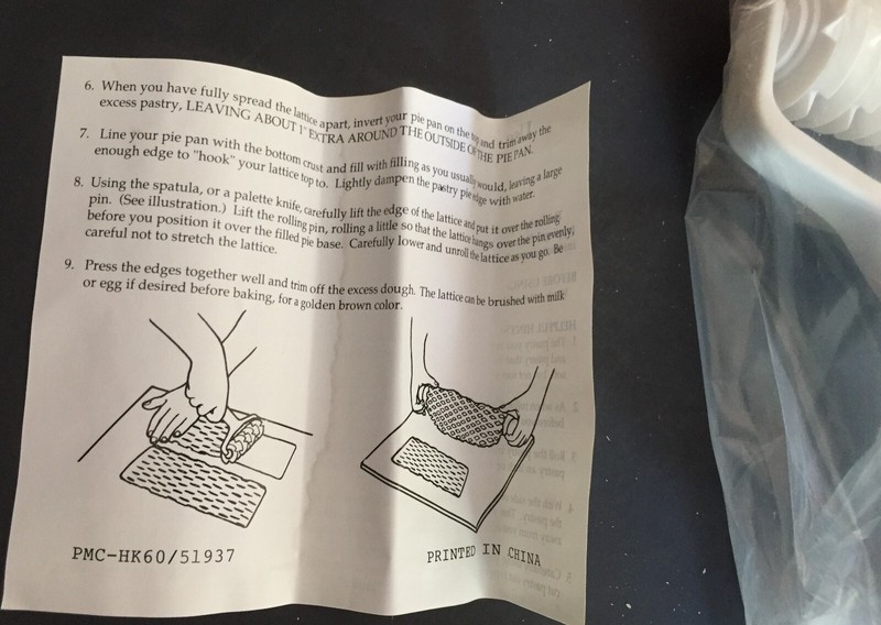 Instant Lattice Pie Crust Roller New with Box & Instructions PMC-HK60 51937 gallery