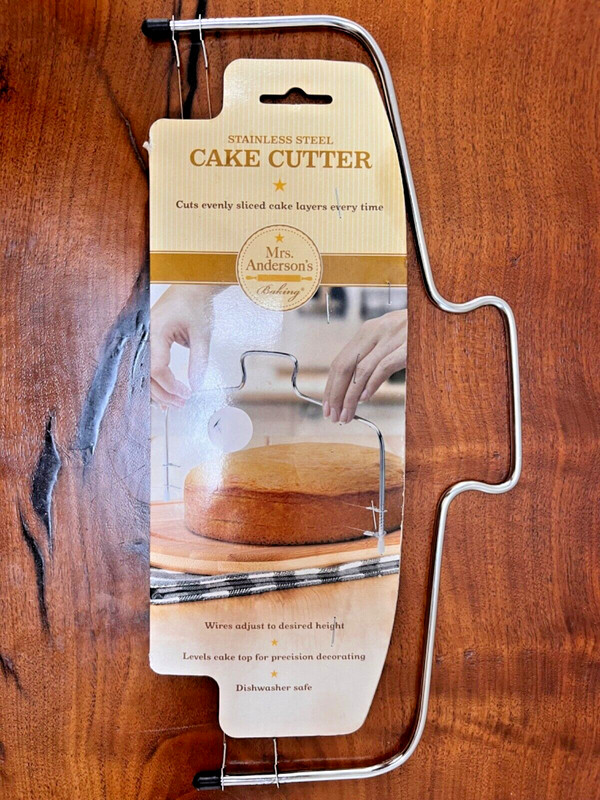 Adjustable 2-Wire Layer Cake Cutter and Leveler Baking Stainless New Anderson's