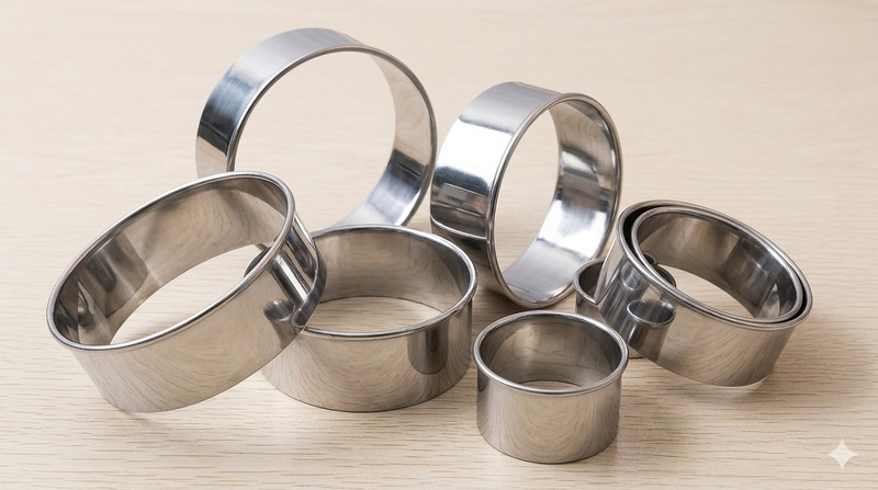 12 Piece Stainless Steel round Biscuit Cutter Set gallery