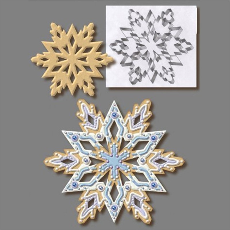 3D Snowflake Cake Mold Stainless Steel Baking Mold Multipurpose Durable Kitchen gallery