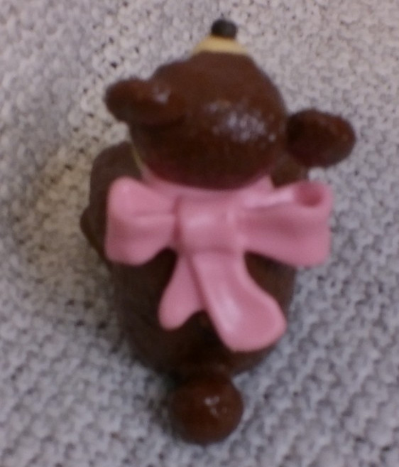 WILTON TEDDY BEAR Plastic Cake Topper 1978 For Baby Shower/Birthday 3" gallery