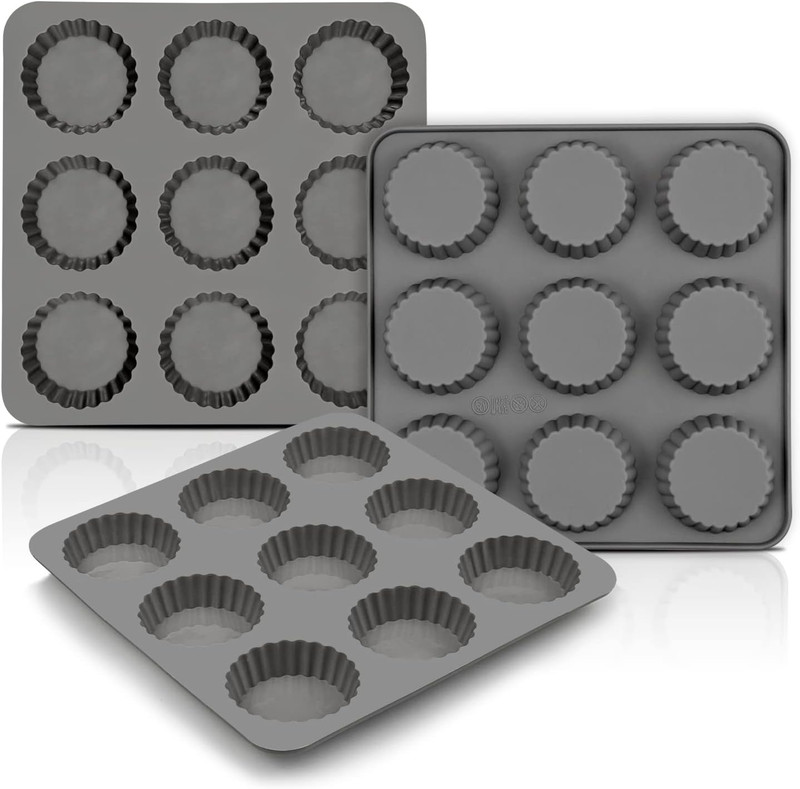 Palksky Chocolate Almond Peanut Butter Cup Mold - (3PCS) 9 Cup Bite Size Fat Bom gallery