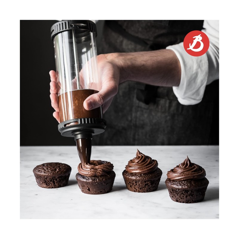 de Buyer LE TUBE Pastry Press - Includes 13 Cookie Discs & Two Tips - Easy to... gallery