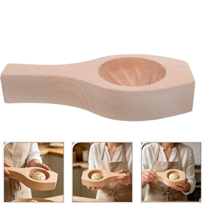 Baozi Maker Machine 8 Inch Wood Dumpling Mold Chinese Kitchen Gadget Tool gallery