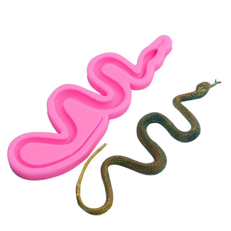 Silicone Snake Chocolate Fondant Sugarcarft Candle Soap DIY Mould Clay Resin