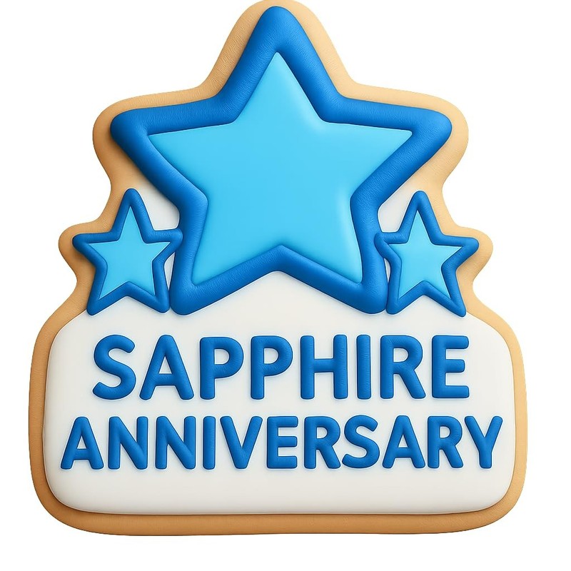 Sapphire Star Anniversary Cookie Cutter - 3.2x4" Creative Baking Fun gallery