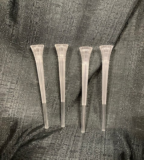 Wilton 9″ column spike cake stacker / crystal clear lot 4 ct / 303-2324