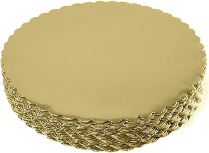 Gold Cakeboard Round Disposable Cake Circle Base 10inch Pack of 25