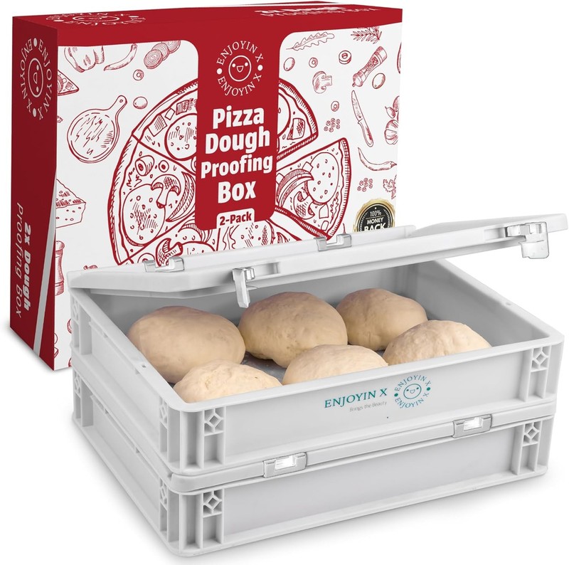 2-Pa Pizza Dough Proofing Box with Lid – Dough Tray & Proofing Container