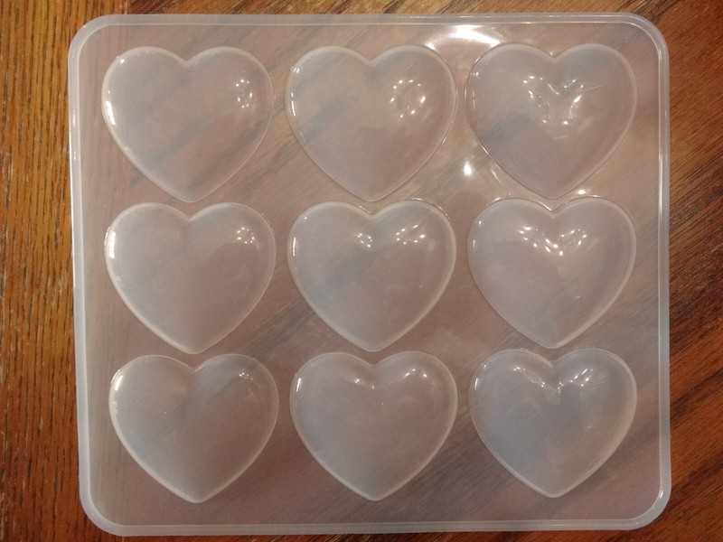 Heart Silicone Mold Resin Chocolate Soap Candle Candy Pendant 9 Cavity gallery