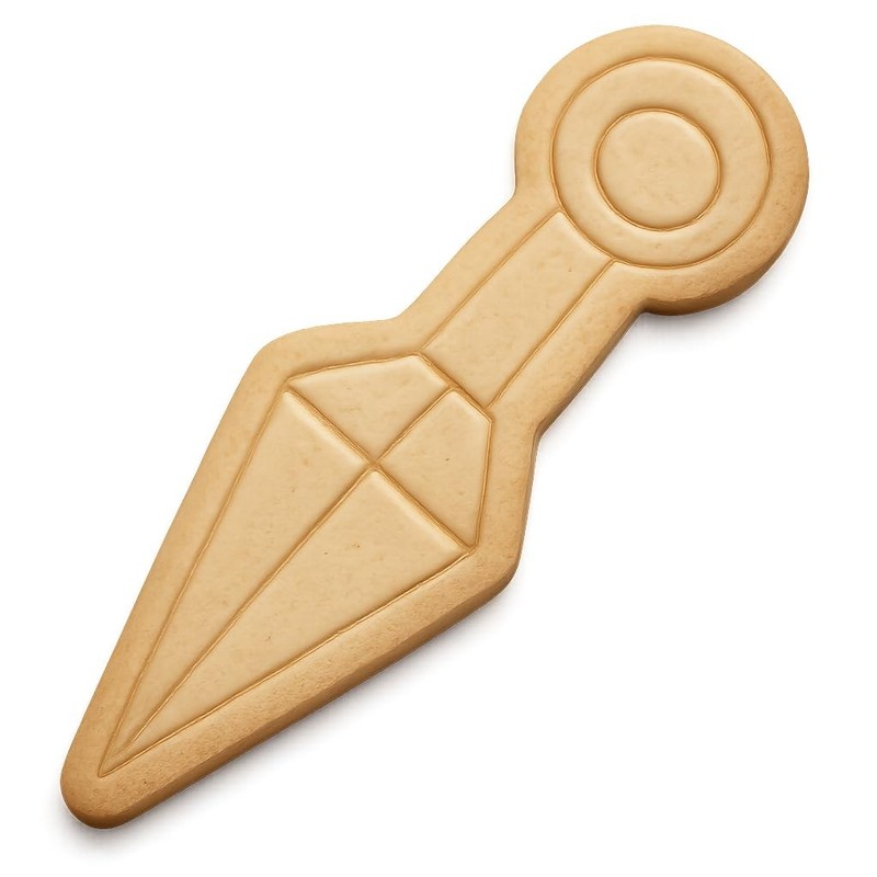 Kunai Throw Cookie Cutter & Stamp, Fondant & Clay Cutter – 3.7×4″