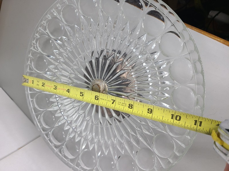 Vintage Leonard Crystal & Silver Plated, Pedestal Cake Stand-11” gallery