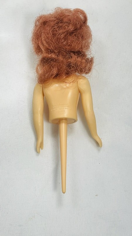 Wilton Cake Tops Topper Red Hair Little Girl Doll Pick Top Half Vintage gallery