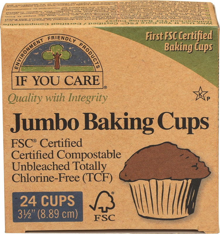 If You Care Jumbo Baking Cups, Unbleached, 24ct, 24 Pack