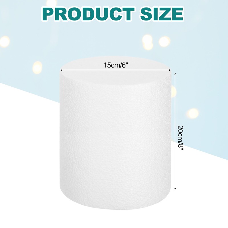 Round Foam Cake Dummy, 6"x 8" White Fake Cake Circles Dummies gallery