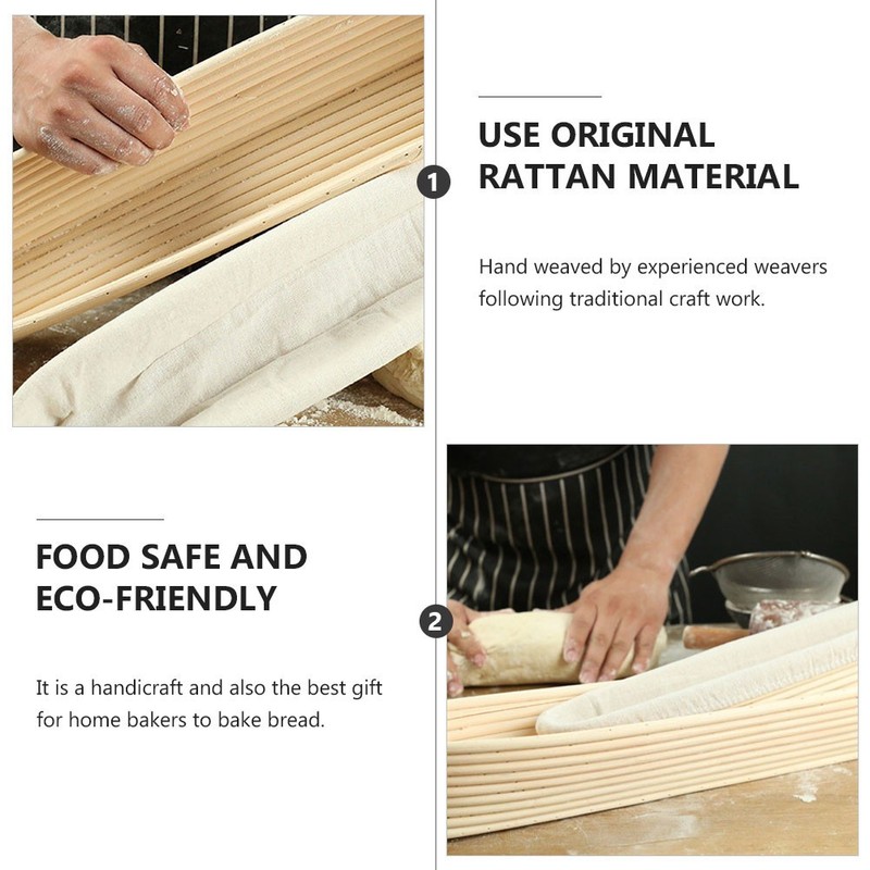 1Pc Beige Bread Proofing Basket Rattan Dough Tool for Baking Artisan Bread gallery