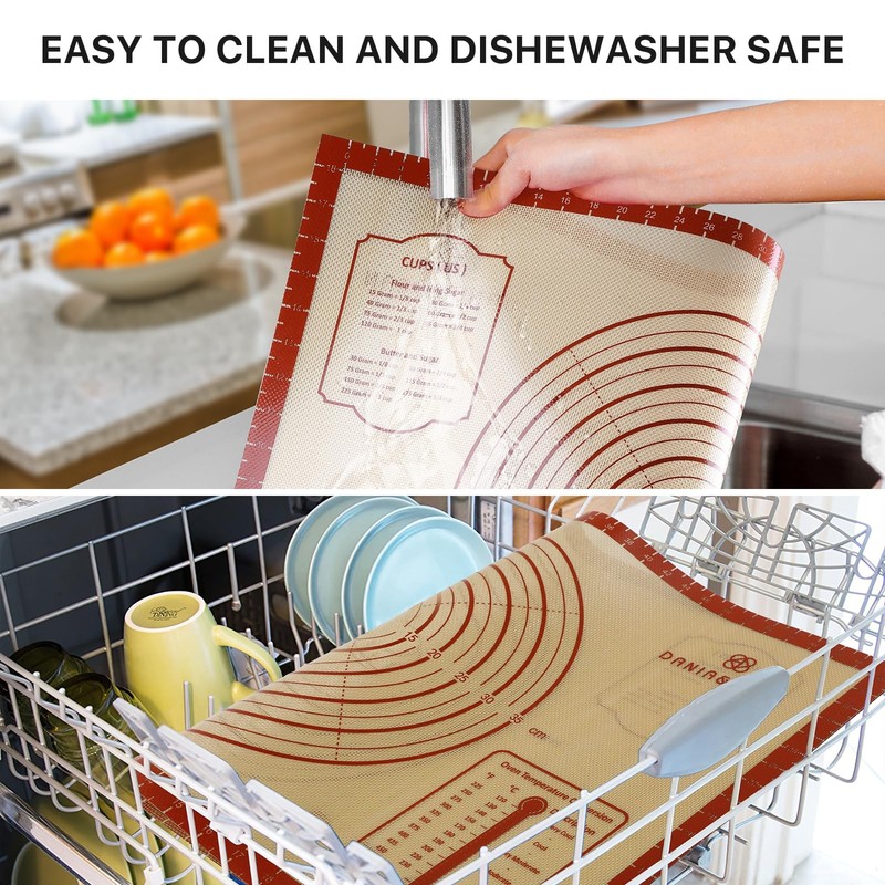 26x16 Inch Extra Thick Silicone Baking Mat with 26"L x 16"W, Red gallery