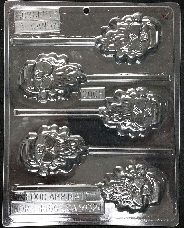 Christmas Small Santa Claus Lollipop Chocolate Plastic Candy Soap Mold C008 gallery