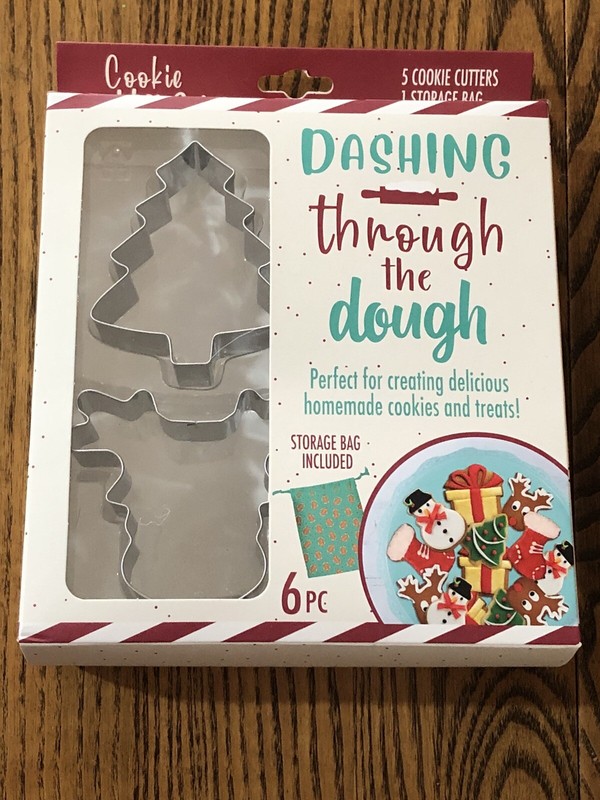 5 Piece Christmas Cookie Cutter Set with Storage Bag – Dashing Through The Dough