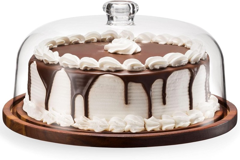Sophisticated Cake Server Platter with Acrylic Lid - Ideal for Entertaining gallery
