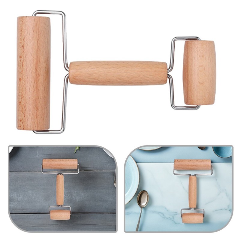 2 Pcs Small Wooden Rolling Pins Double Headed Stick Dough Roller for Baking gallery