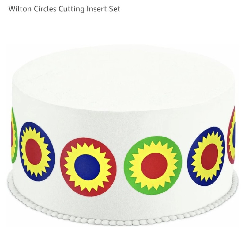 WILTON SUGAR SHEET (gum paste) CUTTING INSERT SETS - Circles And Flowers gallery