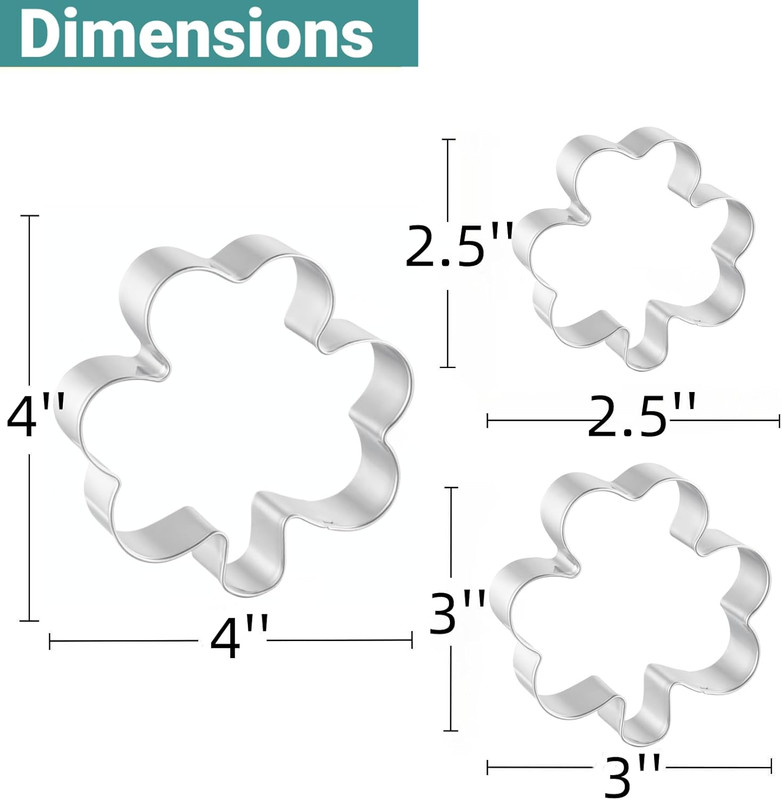 Shamrock Cookie Cutter Set - 3 Piece (2.5 3 4) for St. Patricks Day gallery