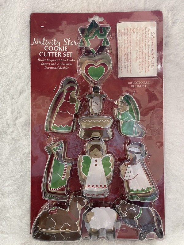 New Nativity Story Cookie Cutter Set Stainless Steel 12 pcs Christmas Devotional