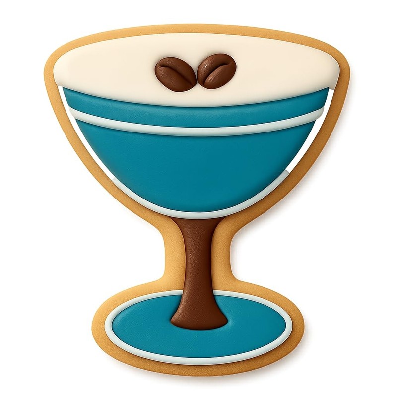 Espresso Martini Twist Cookie Cutter & Stamp, Fondant & Clay - 4x3.5 gallery