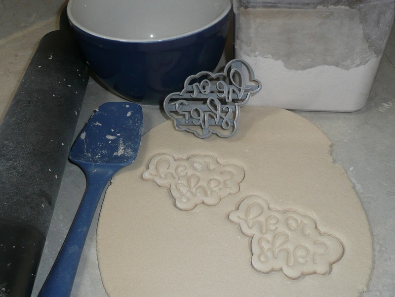 TIES OR TUTUS GENDER REVEAL HE OR SHE BOY GIRL BOWTIE TIE COOKIE CUTTER PR1208 gallery
