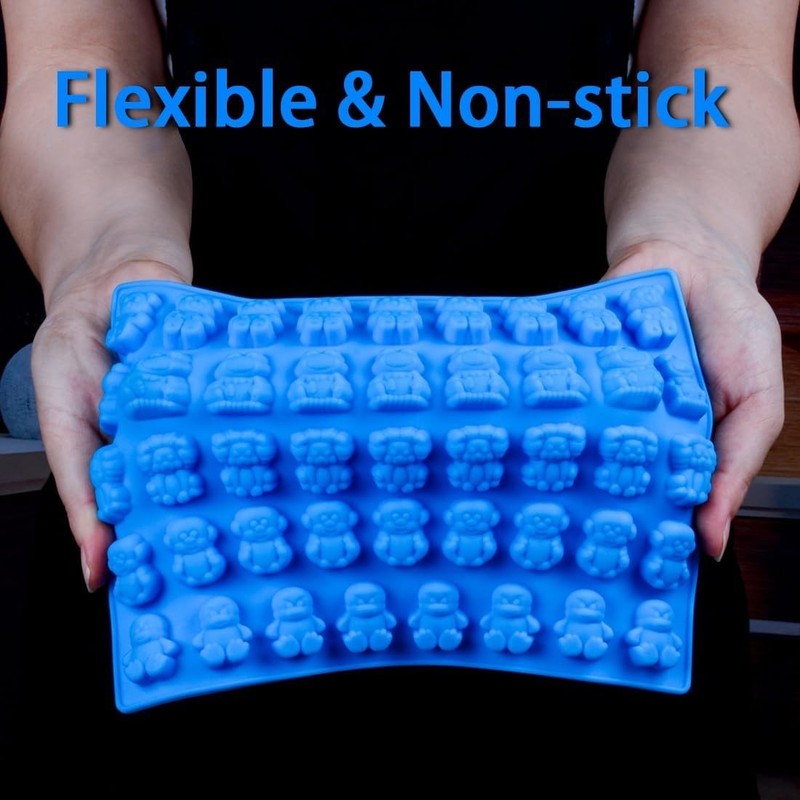 Silicone Candy Gummy Bear Molds - Chocolate Molds Including Bears, Frogs, Lio... gallery