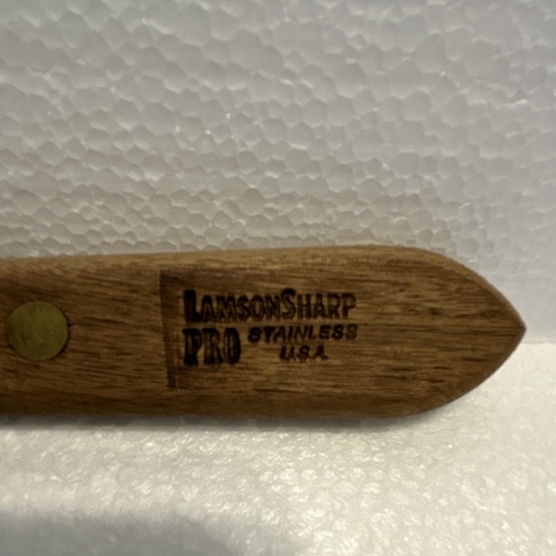 LamsonSharp PRO Stainless Steel Spatula 9in Serrated Edge Wood Handle gallery
