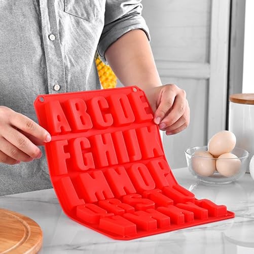 Silicone Letter Cake Mold BPA Free Non-Stick Chocolate Mold Decorating Red gallery